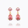 Caroline Svedbom Mini Drop Örhängen/ Light Rose (Guld)