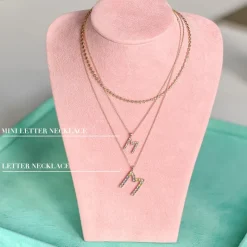 Caroline Svedbom Mini Letter S Halsband (Rhodium)