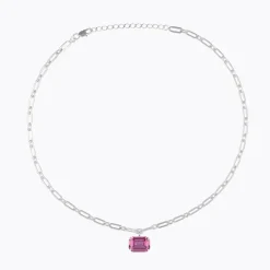 Caroline Svedbom Mini Lydia Halsband, Dark Rose – Rhodium