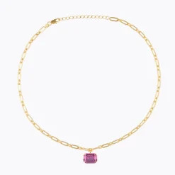Caroline Svedbom Mini Lydia Halsband, Dark Rose – Guld