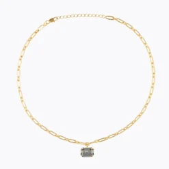 Caroline Svedbom Mini Lydia Halsband, Black Diamond – Guld