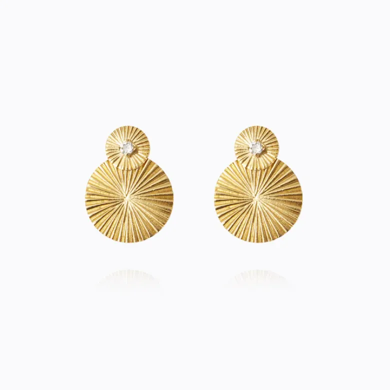 Caroline Svedbom Mini Odessa Örhängen/ Crystal (Guld)
