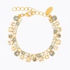 Caroline Svedbom Mini Pomona Armband, Black Golden Combo – Guld