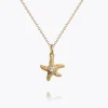 Caroline Svedbom Mini Sea Star Halsband / Crystal (Guld)