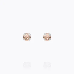 Caroline Svedbom Mini Stud Örhängen/ Light Peach (Rhodium)