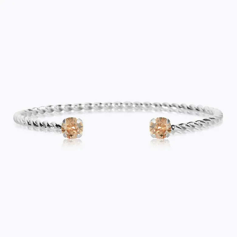Caroline Svedbom Mini Twisted Armband/ Golden Shadow (Rhodium)