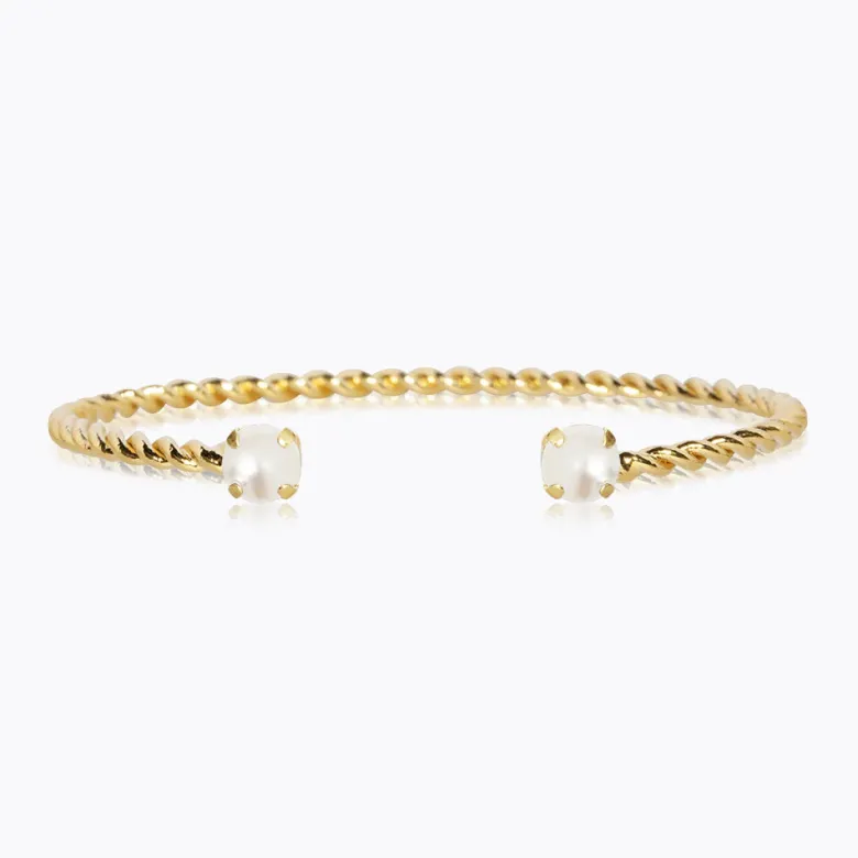 Caroline Svedbom Mini Twisted Armband/ Pearl (Guld)