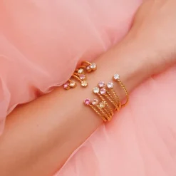 Caroline Svedbom Mini Twisted Armband/ Light Azore (Guld)