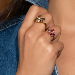 Caroline Svedbom Molly Ring, Rose Dawn Combo – Guld