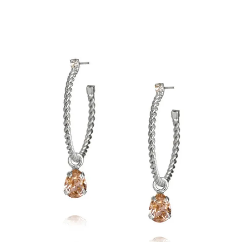 Caroline Svedbom Nani Örhängen Rhodium / Vintage Rose