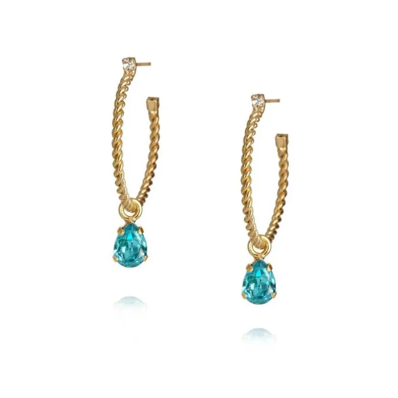 Caroline Svedbom Nani Örhängen Guld / Light Turquoise