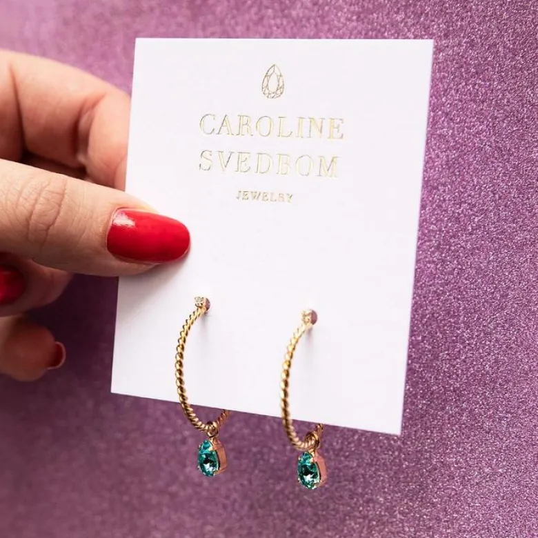 Caroline Svedbom Nani Örhängen Guld / Light Turquoise