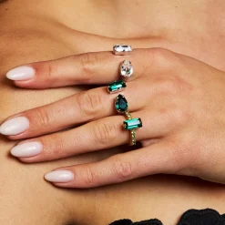 Caroline Svedbom Noelle Ring / Emerald – Guld