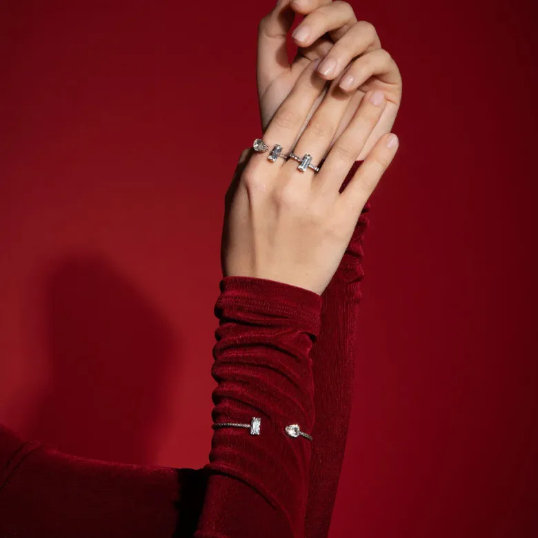 Caroline Svedbom Noelle Ring / Crystal – Rhodium