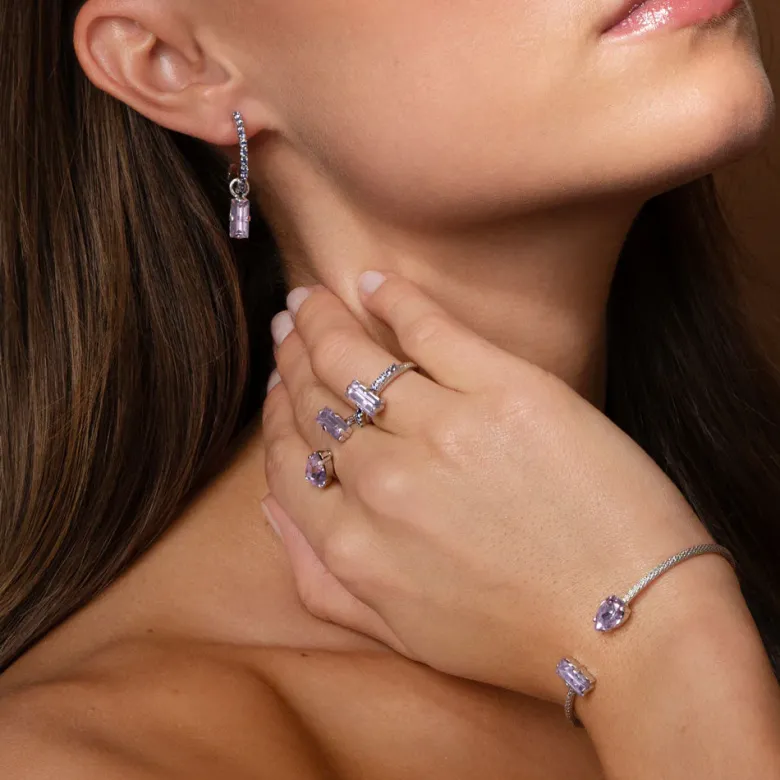 Caroline Svedbom Noelle Ring / Violet – Rhodium