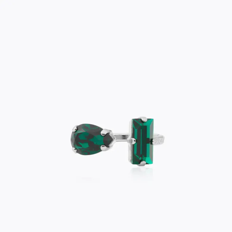 Caroline Svedbom Noelle Ring / Emerald – Rhodium