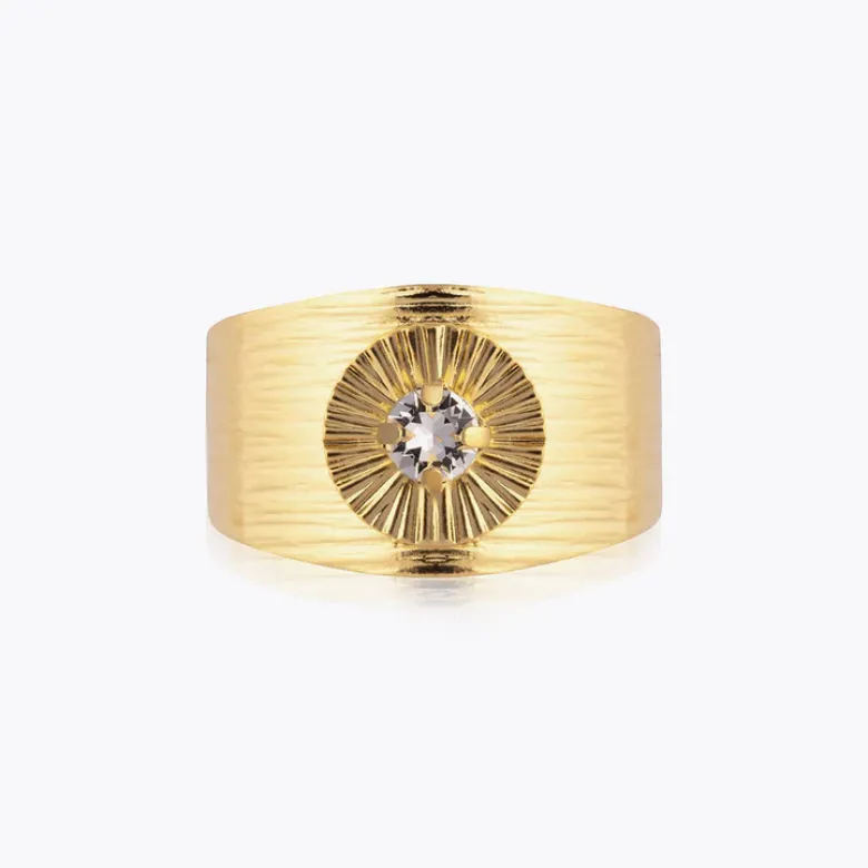 Caroline Svedbom Odessa Ring / Crystal (Guld)