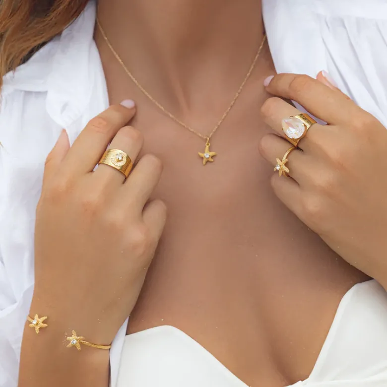 Caroline Svedbom Odessa Ring / Crystal (Guld)