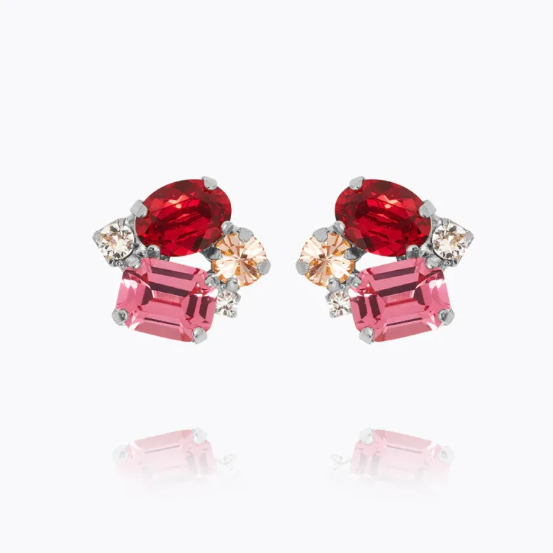 Caroline Svedbom Petite Carolina Örhängen / Scarlet Combo (Rhodium)