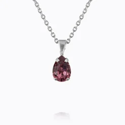 Caroline Svedbom Petite Drop Halsband / Iris (Rhodium)