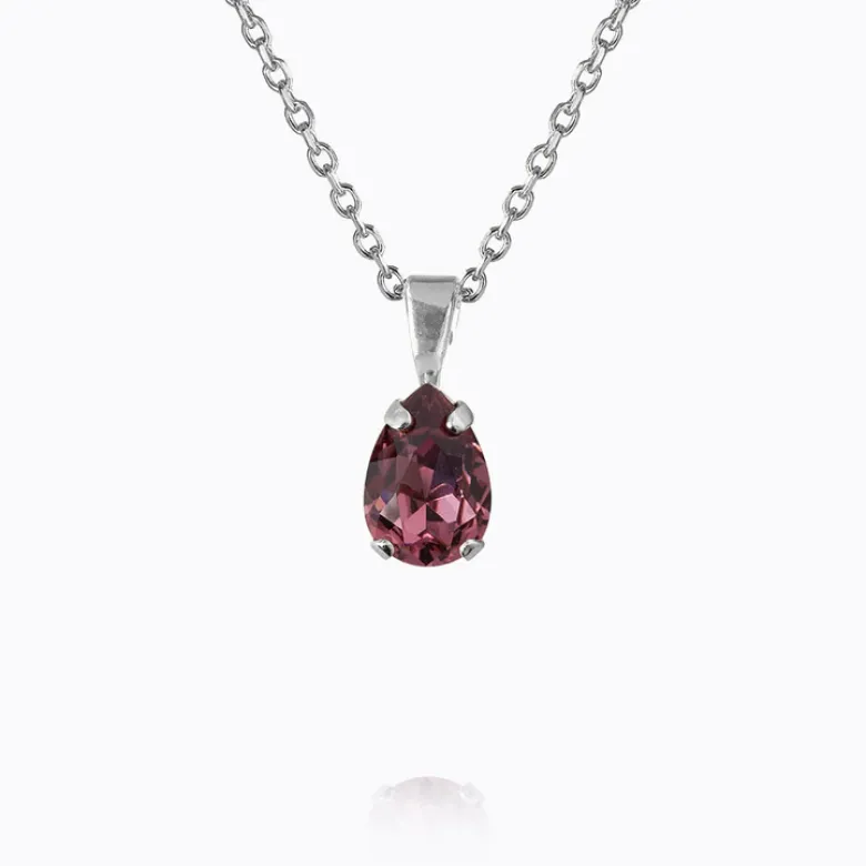 Caroline Svedbom Petite Drop Halsband / Iris (Rhodium)