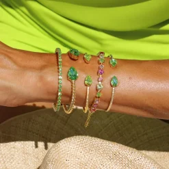 Caroline Svedbom Petite Drop Armband / Citrus Green (Guld)