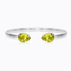 Caroline Svedbom Petite Drop Armband / Citrus Green (Rhodium)