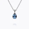 Caroline Svedbom Petite Drop Halsband, Denim Blue – Rhodium
