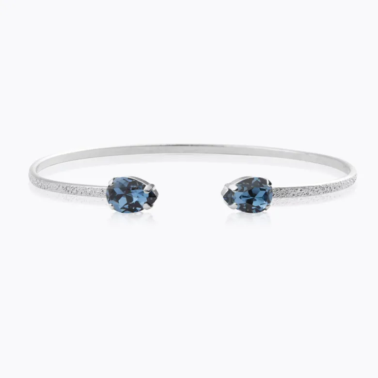 Caroline Svedbom Petite Drop Armband, Denim Blue – Rhodium