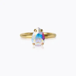 Caroline Svedbom Petite Drop Ring / Aurore Boreale (Guld)