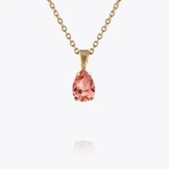 Caroline Svedbom Petite Drop Halsband / Rose Peach (Guld)