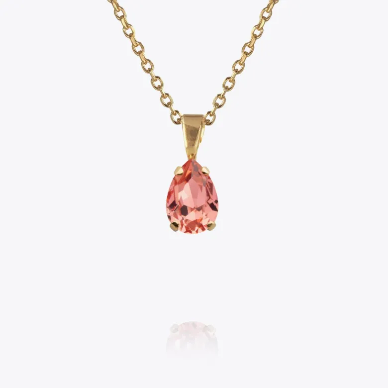 Caroline Svedbom Petite Drop Halsband / Rose Peach (Guld)