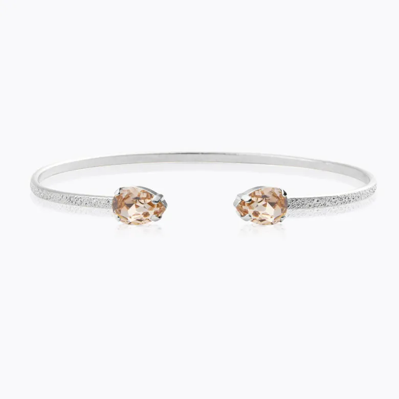 Caroline Svedbom Petite Drop Armband / Light Silk (Rhodium)