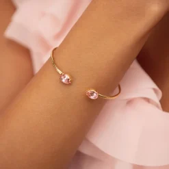 Caroline Svedbom Petite Drop Armband / Light Rose (Guld)