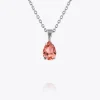 Caroline Svedbom Petite Drop Halsband / Rose Peach (Rhodium)