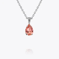 Caroline Svedbom Petite Drop Halsband / Rose Peach (Rhodium)