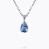 Caroline Svedbom Petite Drop Halsband/ Lapis (Rhodium)