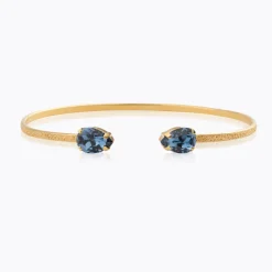 Caroline Svedbom Petite Drop Armband, Denim Blue – Guld