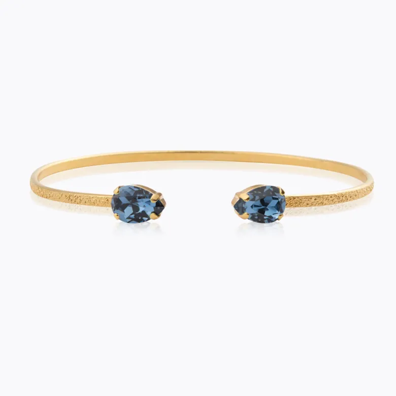 Caroline Svedbom Petite Drop Armband, Denim Blue – Guld