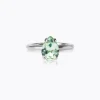 Caroline Svedbom Petite Drop Ring / Chrysolite (Rhodium)