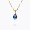 Caroline Svedbom Petite Drop Halsband, Denim Blue – Guld