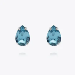 Caroline Svedbom Petite Drop Stud Örhängen / Aquamarine (Rhodium)
