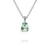 Caroline Svedbom Petite Drop Halsband / Chrysolite (Rhodium)