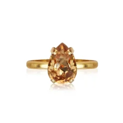 Caroline Svedbom Petite Drop Ring / Light Colorado Topaz (Guld)