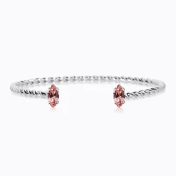 Caroline Svedbom Petite Navette Armband / Light Rose (Rhodium)