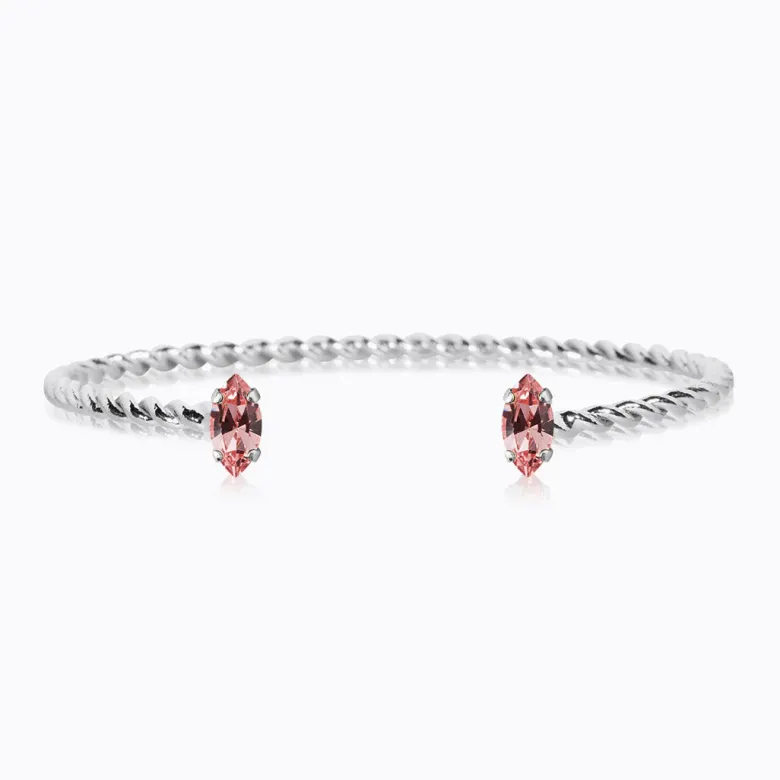Caroline Svedbom Petite Navette Armband / Light Rose (Rhodium)