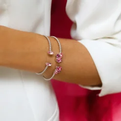 Caroline Svedbom Petite Navette Armband / Light Rose (Rhodium)