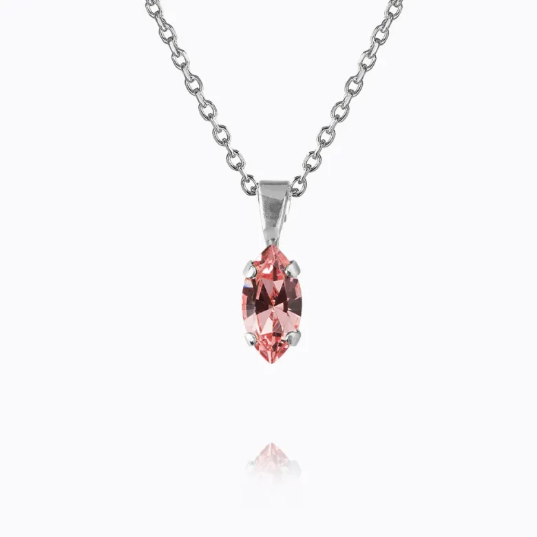 Caroline Svedbom Petite Navette Halsband/ Light Rose (Rhodium)