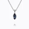 Caroline Svedbom Petite Navette Halsband/ Denim Blue (Rhodium)