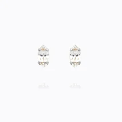 Caroline Svedbom Petite Navette Örhängen/ Crystal (Rhodium)